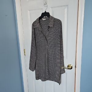 Pleione Monochrome Geometric Blouse